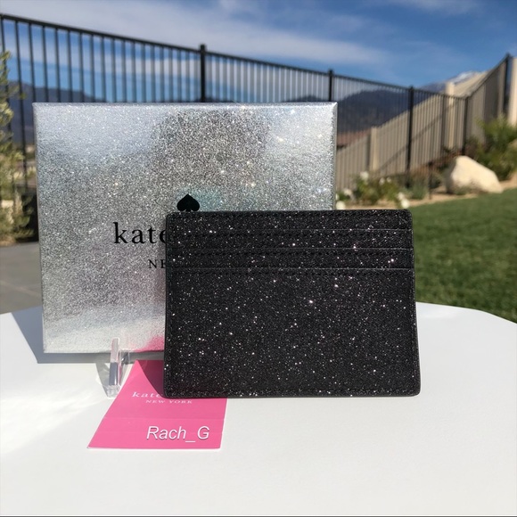 Kate Spade Shimmy Glitter Card Holder - Picture 3 of 7